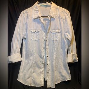 White Long Sleeve Button up